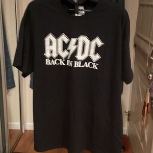 AC/DC Black T-Shirt with White Logo